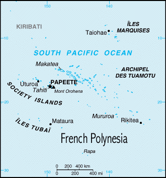 Map of French Polynesia